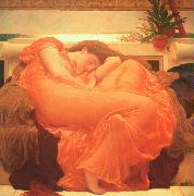 Lord Frederic Leighton Flaming June oil painting